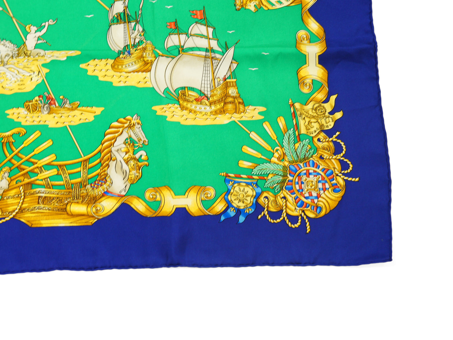 Hermes Carre 90 "Voiles De Lumiere" Silk Scarf in Blue and Multicolor