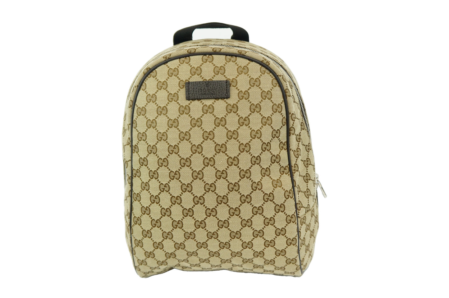 Gucci GG Web Canvas Brown Backpack Bag