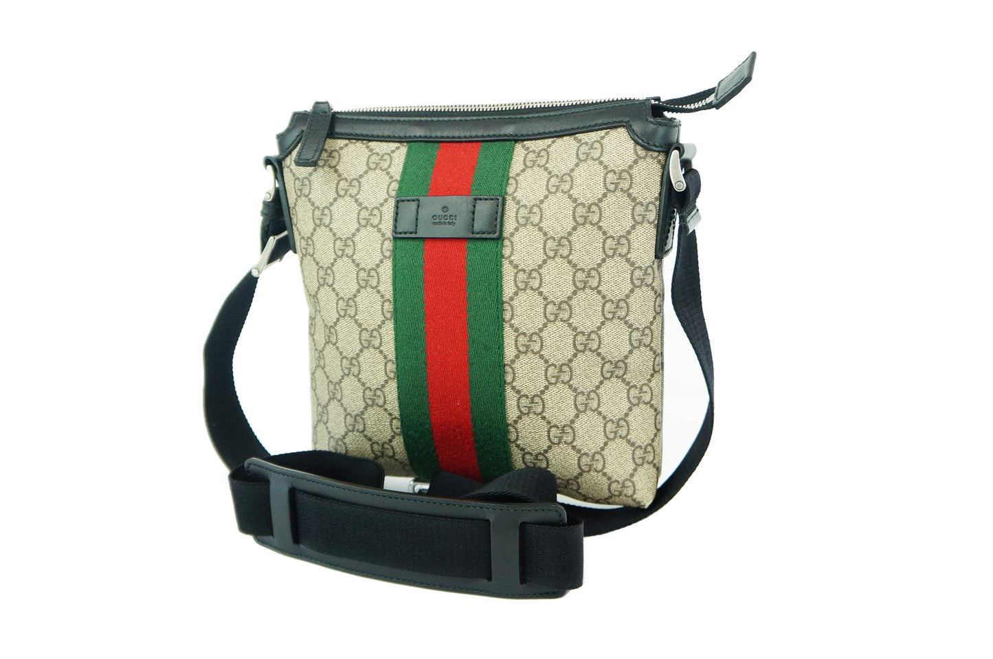 Gucci GG Supreme Sherry Line PVC Canvas Crossbody Bag