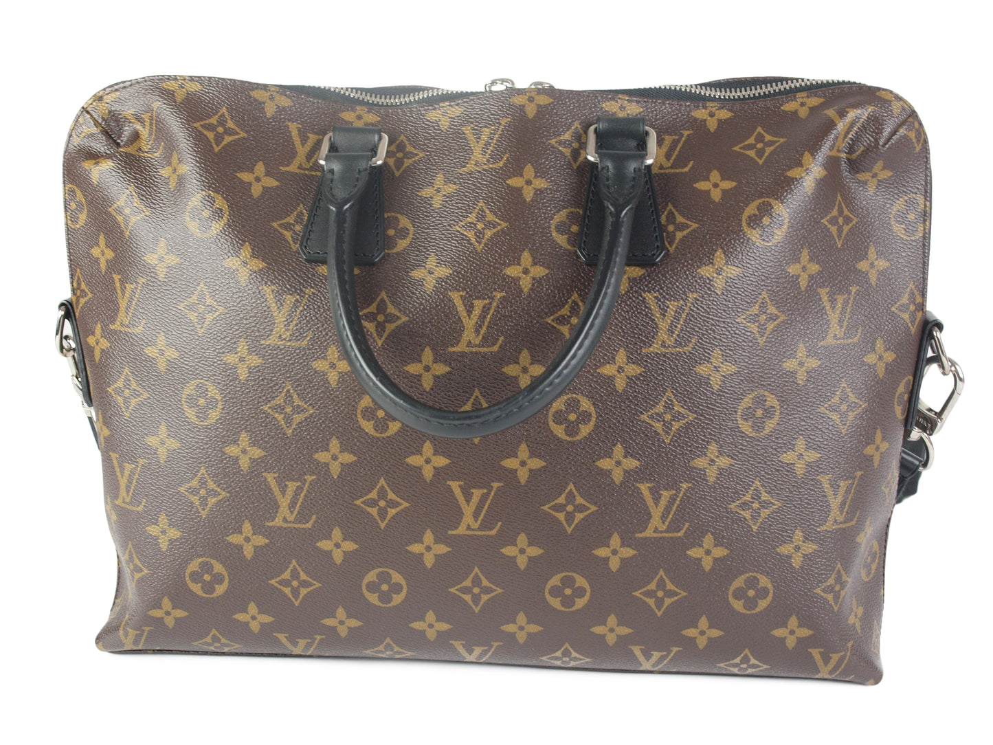 Louis Vuitton Macasa Porte Documan Monogram Canvas Hand Bag Shoulder Bag