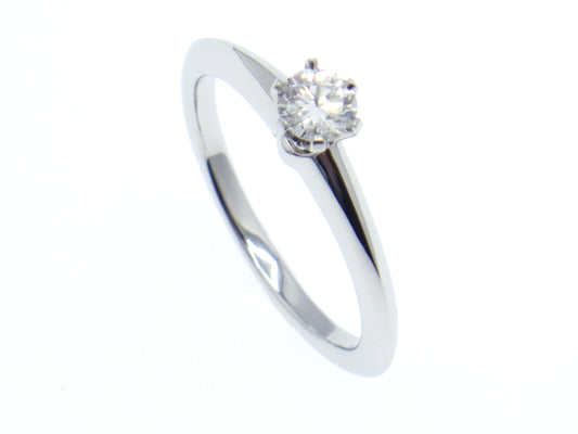 Tiffany & Co. Solitaire Setting Diamond 0.23ct Engagement Ring in Platinum Pt950 - EU:50 / IT:10 / US:5.25
