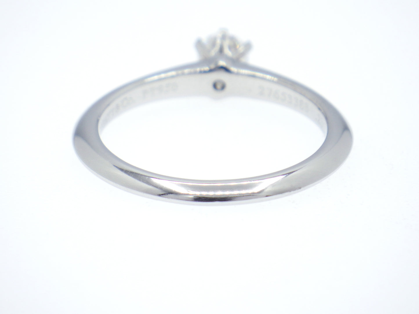 Tiffany & Co. Solitaire Setting Diamond 0.23ct Engagement Ring in Platinum Pt950 - EU:50 / IT:10 / US:5.25