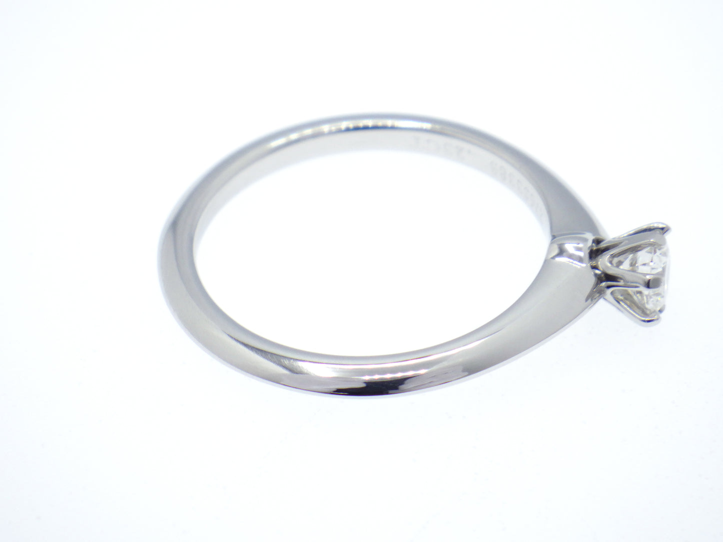 Tiffany & Co. Solitaire Setting Diamond 0.23ct Engagement Ring in Platinum Pt950 - EU:50 / IT:10 / US:5.25
