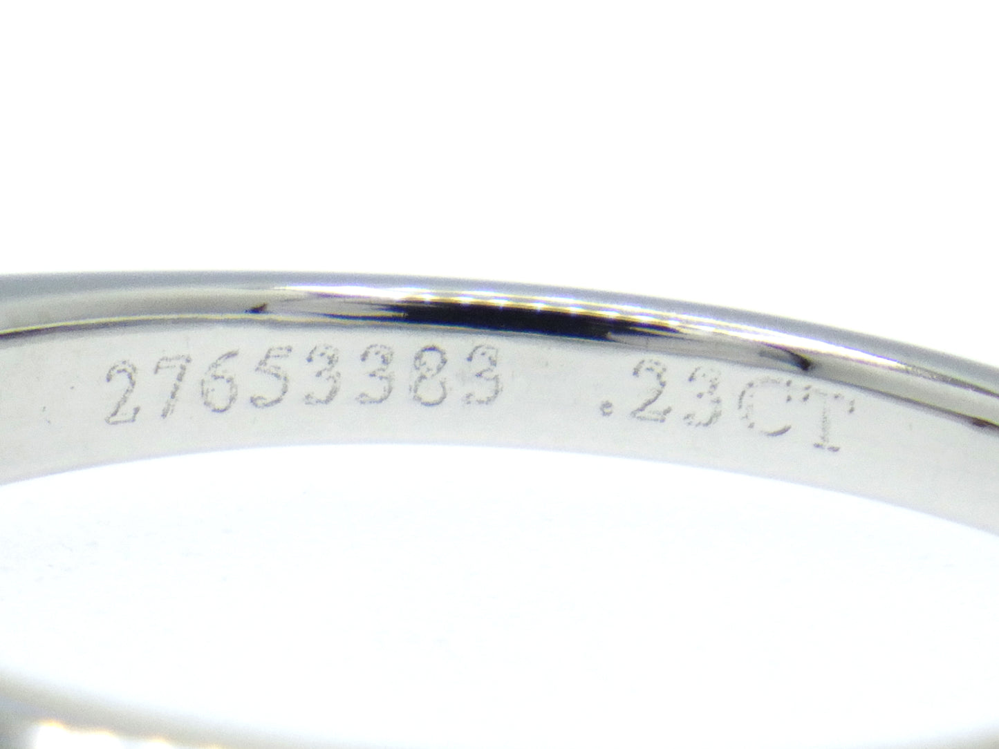 Tiffany & Co. Solitaire Setting Diamond 0.23ct Engagement Ring in Platinum Pt950 - EU:50 / IT:10 / US:5.25
