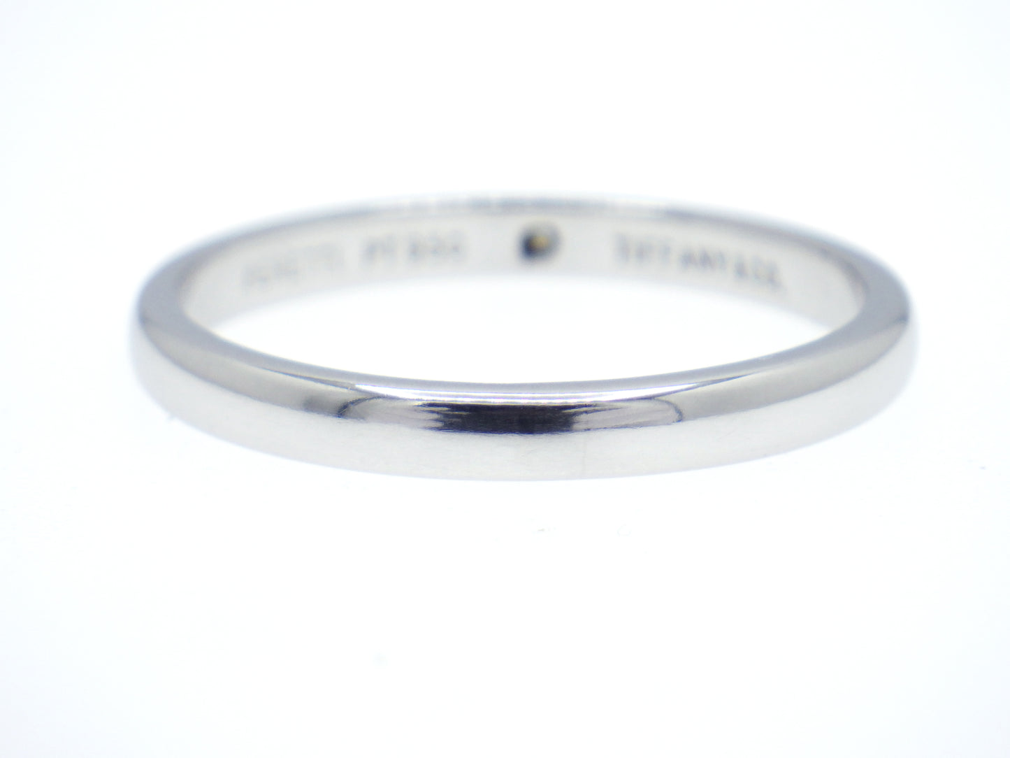 Tiffany & Co. Elsa Peretti Single Diamond Stacking Band Ring in Platinum Pt950 - EU:61 / IT:21 / US:9.5