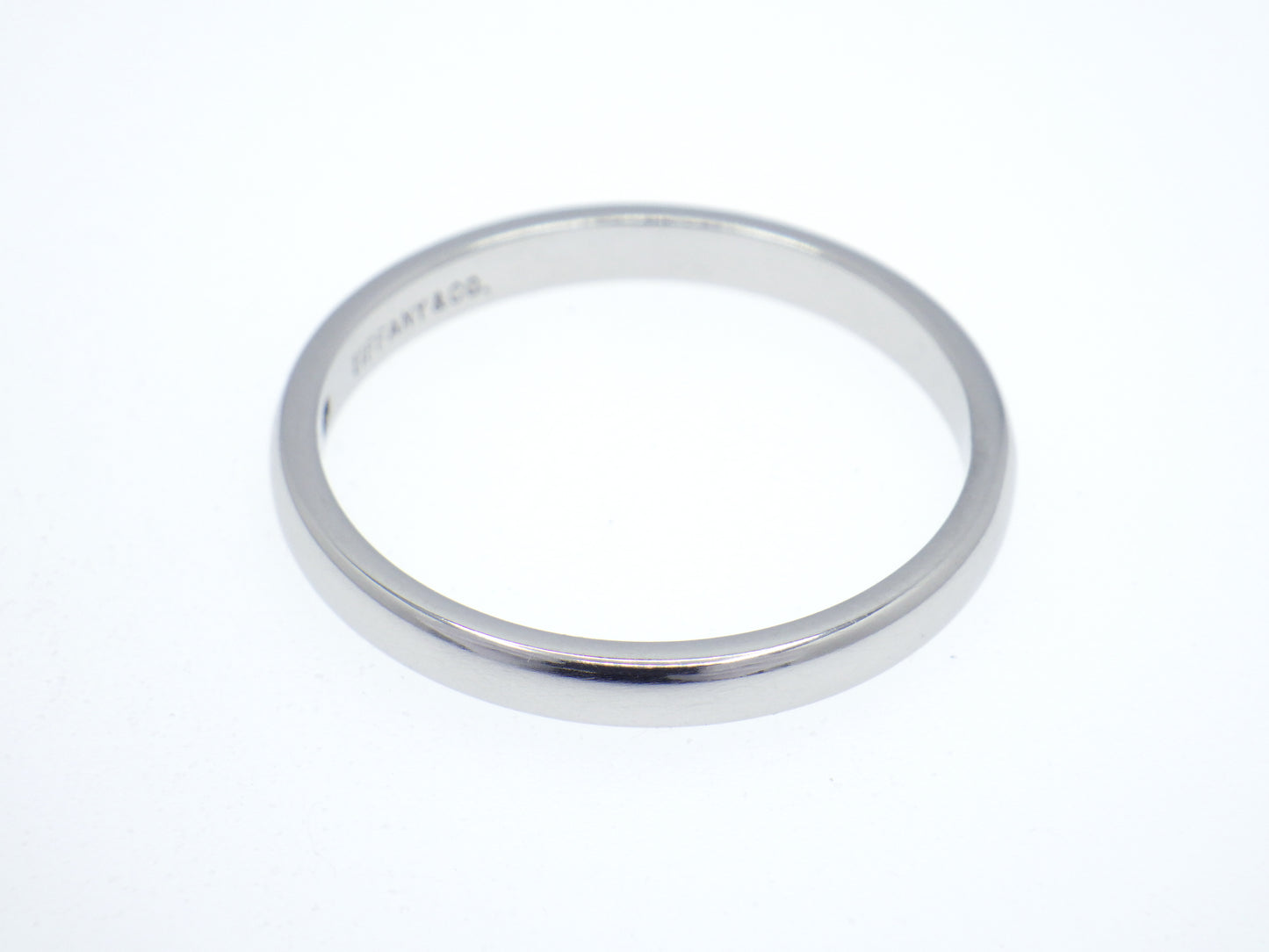 Tiffany & Co. Elsa Peretti Single Diamond Stacking Band Ring in Platinum Pt950 - EU:61 / IT:21 / US:9.5