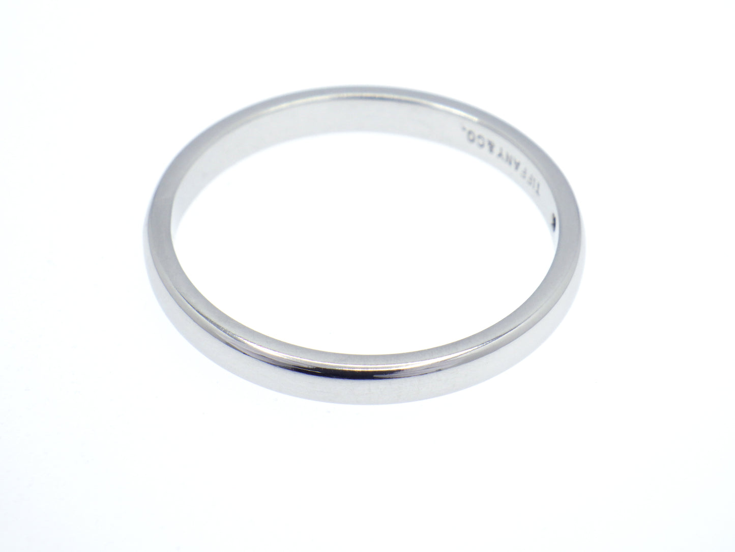 Tiffany & Co. Elsa Peretti Single Diamond Stacking Band Ring in Platinum Pt950 - EU:61 / IT:21 / US:9.5