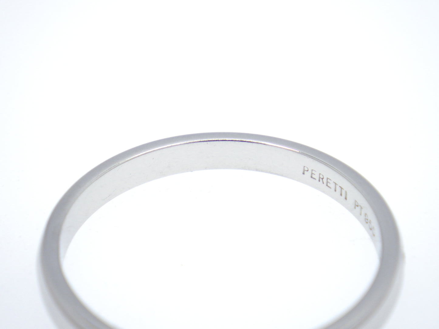 Tiffany & Co. Elsa Peretti Single Diamond Stacking Band Ring in Platinum Pt950 - EU:61 / IT:21 / US:9.5