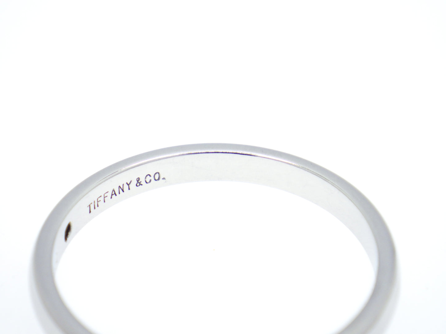 Tiffany & Co. Elsa Peretti Single Diamond Stacking Band Ring in Platinum Pt950 - EU:61 / IT:21 / US:9.5