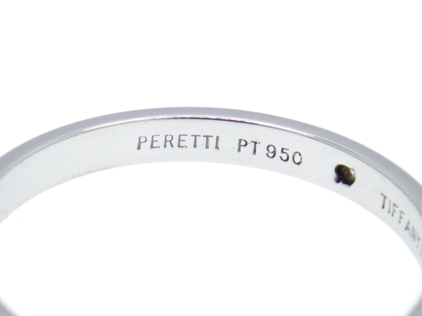 Tiffany & Co. Elsa Peretti Single Diamond Stacking Band Ring in Platinum Pt950 - EU:61 / IT:21 / US:9.5