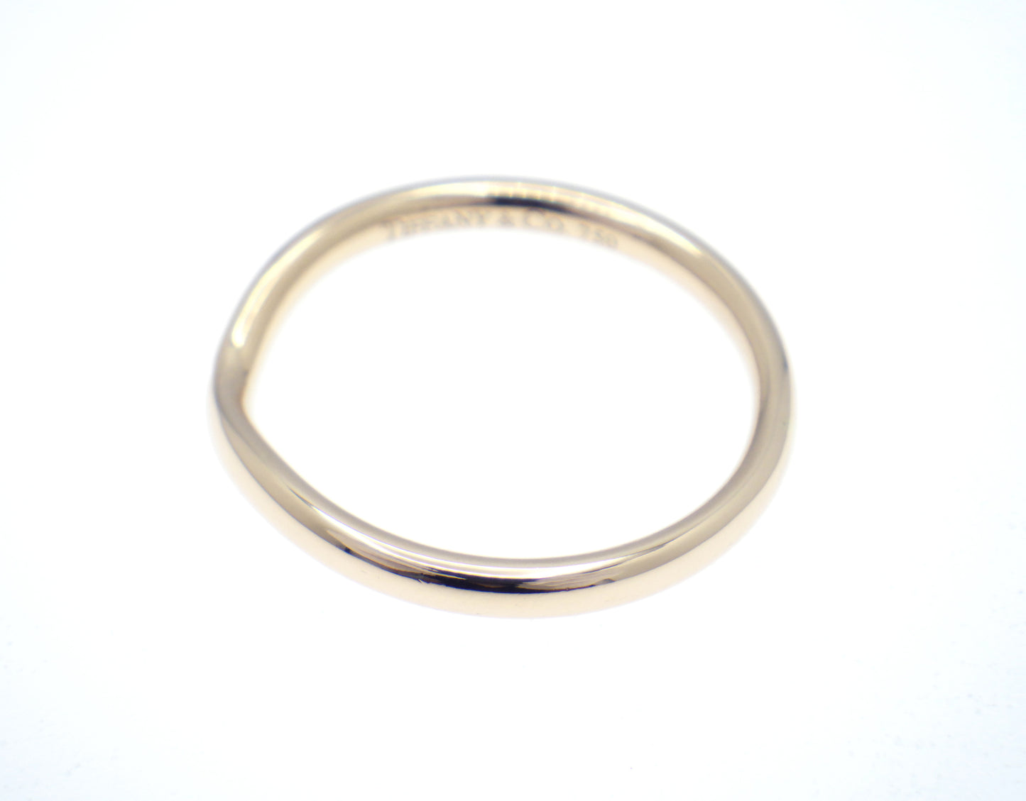 TIFFANY&Co. Curved Band Ring Single Diamond 750 Rose Gold - EU:52 / IT:12 / US:6