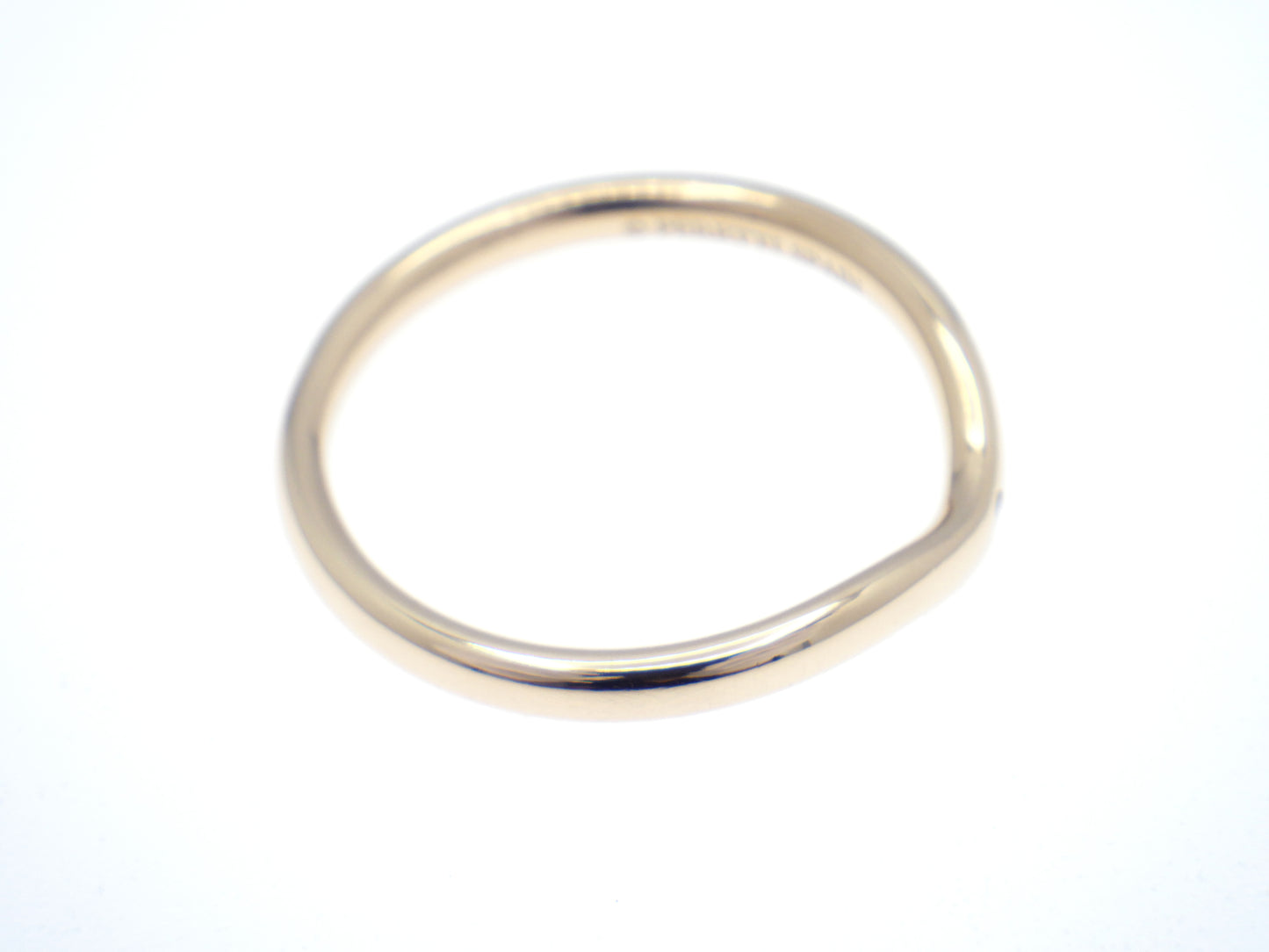TIFFANY&Co. Curved Band Ring Single Diamond 750 Rose Gold - EU:52 / IT:12 / US:6