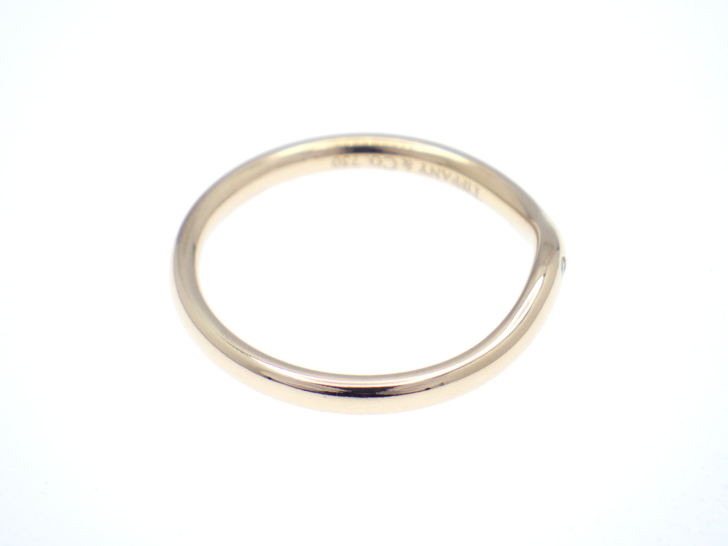 TIFFANY&Co. Curved Band Ring Single Diamond 750 Rose Gold - EU:52 / IT:12 / US:6