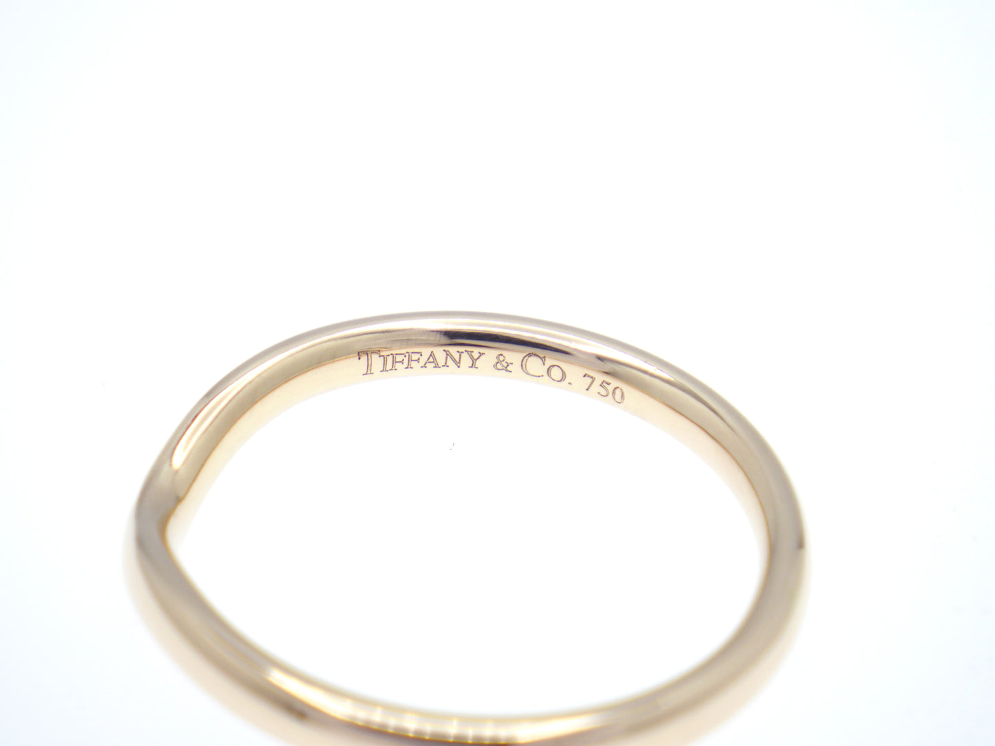 TIFFANY&Co. Curved Band Ring Single Diamond 750 Rose Gold - EU:52 / IT:12 / US:6