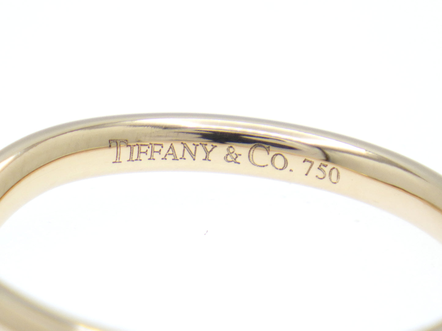 TIFFANY&Co. Curved Band Ring Single Diamond 750 Rose Gold - EU:52 / IT:12 / US:6