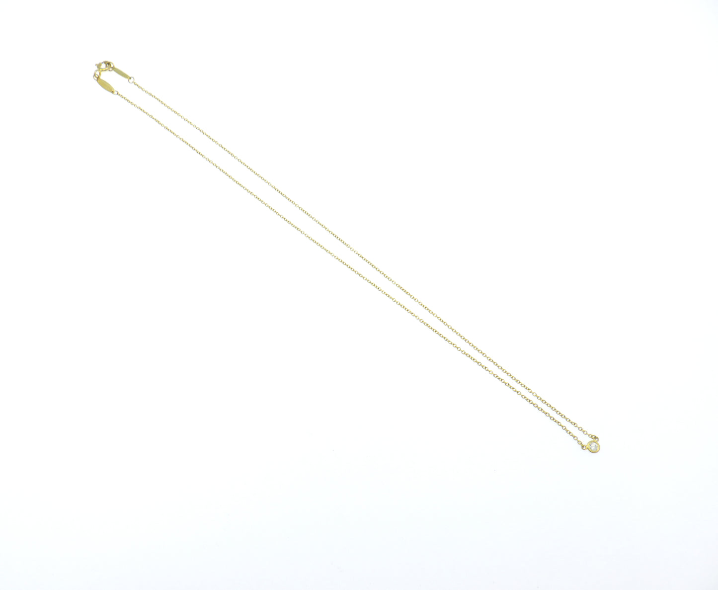 Tiffany & Co. Elsa Peretti By The Yard Diamond Yellow Gold 750 18K Chain Necklace
