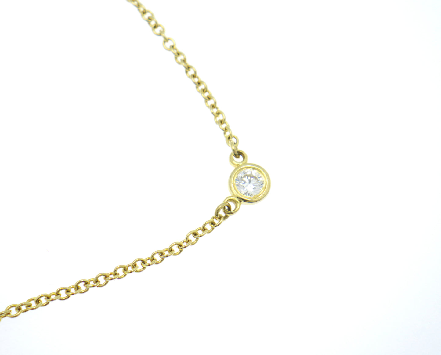 Tiffany & Co. Elsa Peretti By The Yard Diamond Yellow Gold 750 18K Chain Necklace