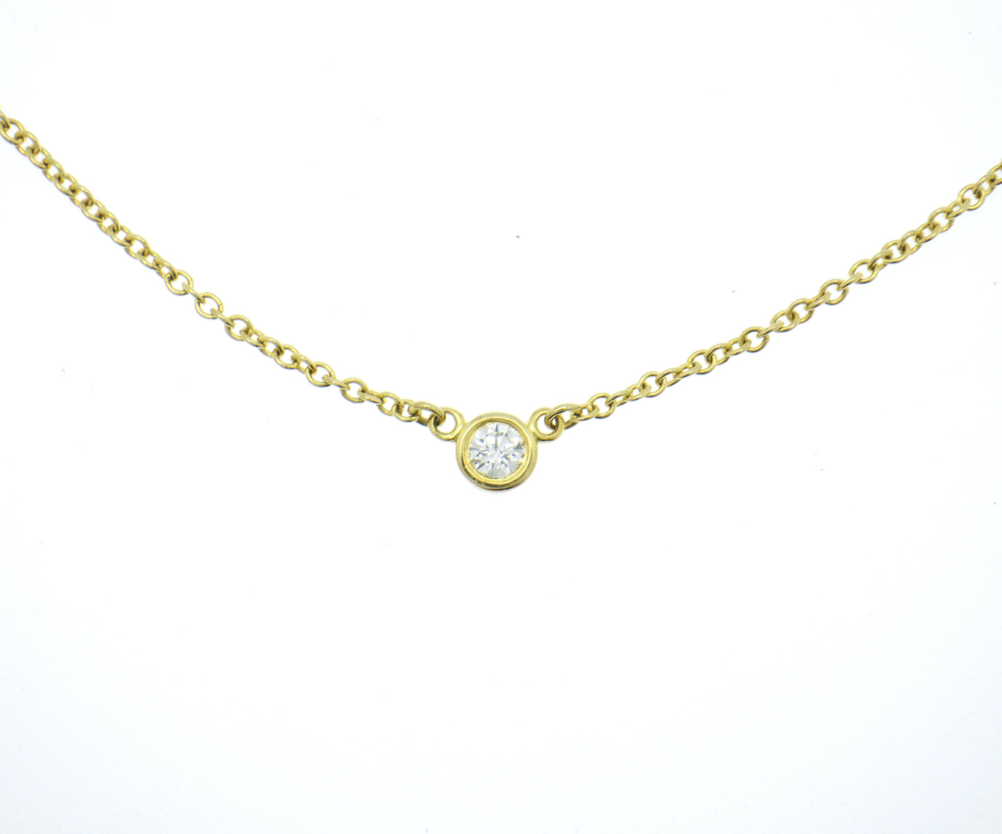 Tiffany & Co. Elsa Peretti By The Yard Diamond Yellow Gold 750 18K Chain Necklace