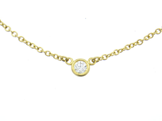 Tiffany & Co. Elsa Peretti By The Yard Diamond Yellow Gold 750 18K Chain Necklace