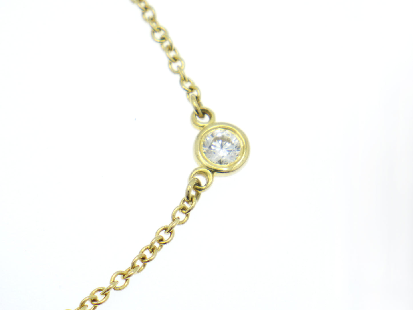 Tiffany & Co. Elsa Peretti By The Yard Diamond Yellow Gold 750 18K Chain Necklace