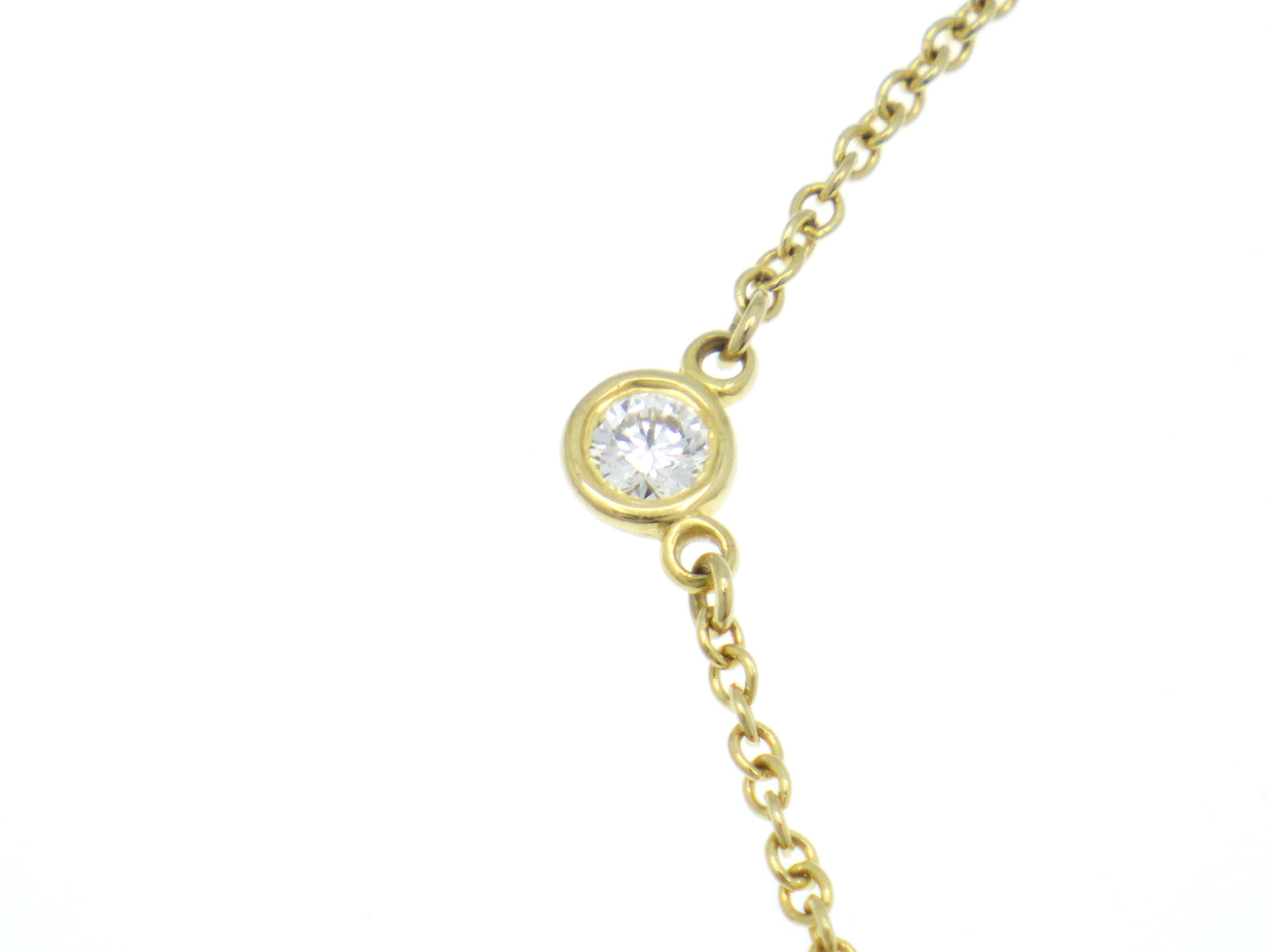 Tiffany & Co. Elsa Peretti By The Yard Diamond Yellow Gold 750 18K Chain Necklace