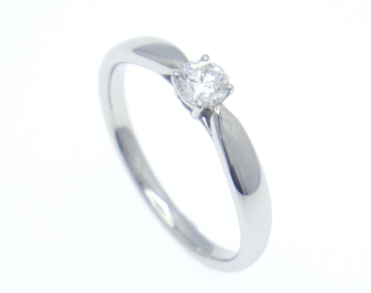 Tiffany &amp; Co. Tiffany Harmony Solitaire Setting Diamond 0.21ct Round Brilliant Engagement Ring in Platinum Pt950 - EU:51/ IT:11/ US:5.75