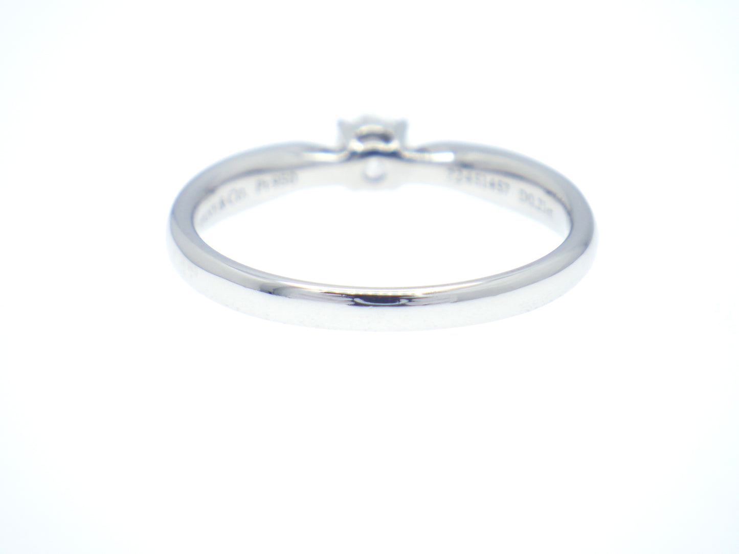 Tiffany &amp; Co. Tiffany Harmony Solitaire Setting Diamond 0.21ct Round Brilliant Engagement Ring in Platinum Pt950 - EU:51/ IT:11/ US:5.75