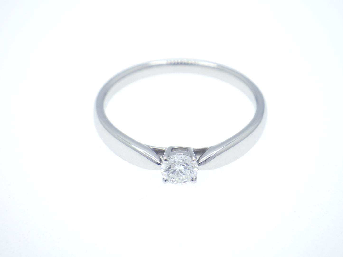 Tiffany &amp; Co. Tiffany Harmony Solitaire Setting Diamond 0.21ct Round Brilliant Engagement Ring in Platinum Pt950 - EU:51/ IT:11/ US:5.75