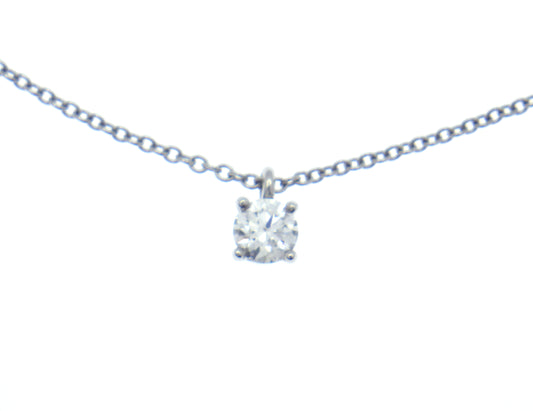 Tiffany & Co. Tiffany Solitaire Diamond Pendant in Platinum Pt950