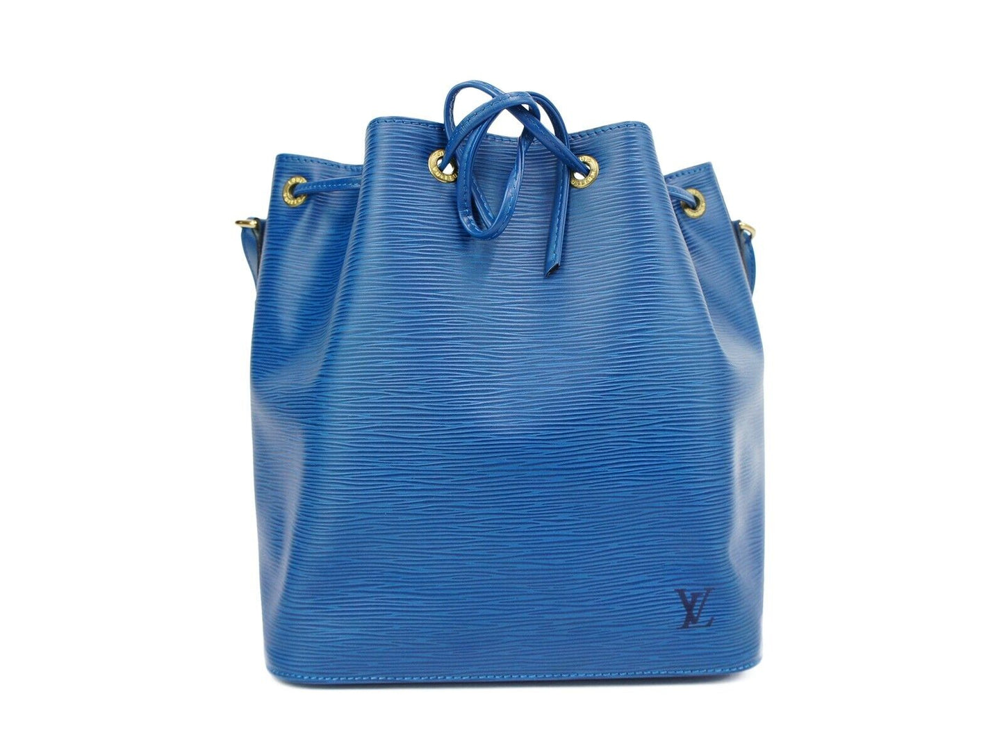 Louis Vuitton Epi Petit Noe Blue Drawstring bag