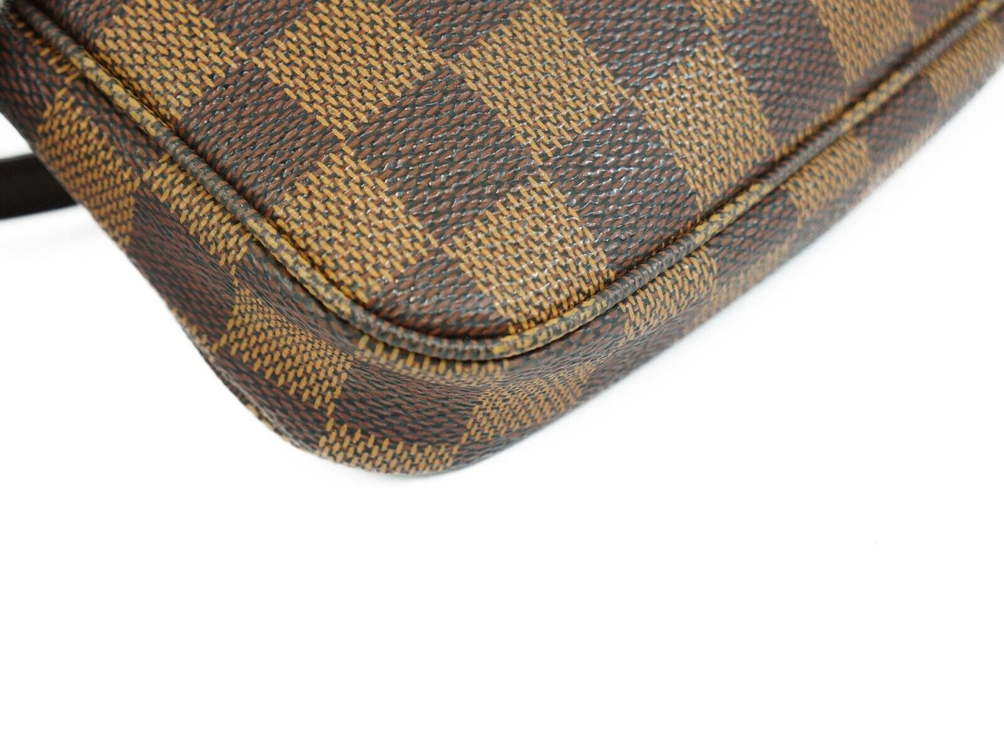 LOUIS VUITTON Damier Ebene Mini Pochette Accessories Crossbody Shoulder Bag