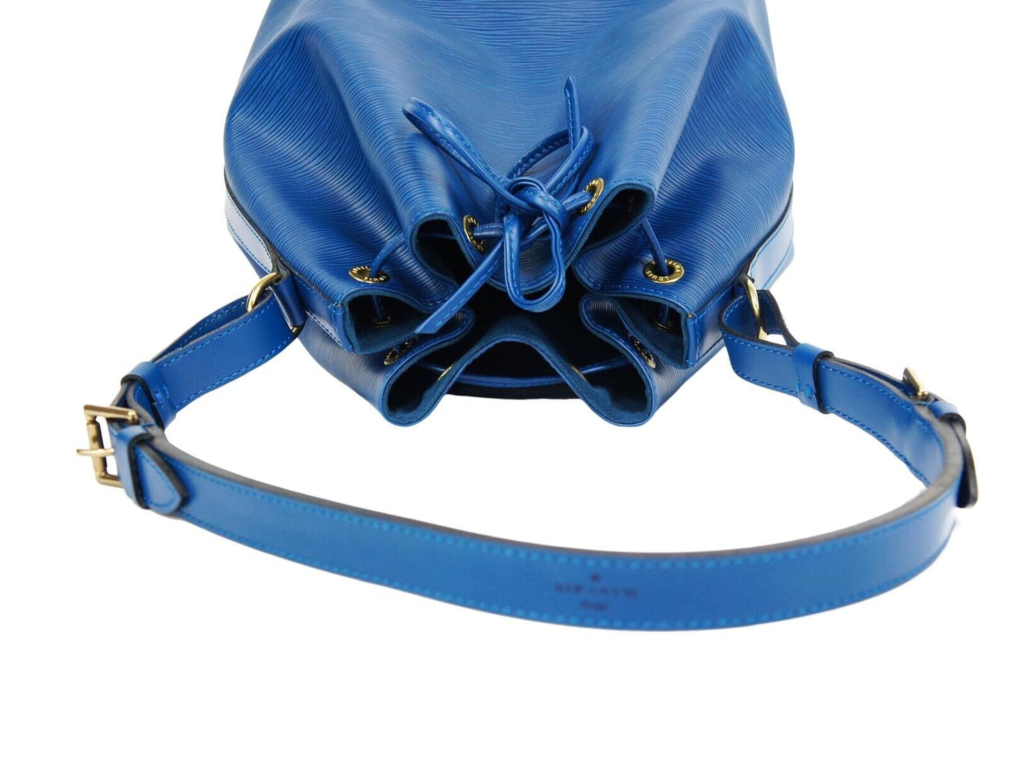 Louis Vuitton Epi Petit Noe Blue Drawstring bag