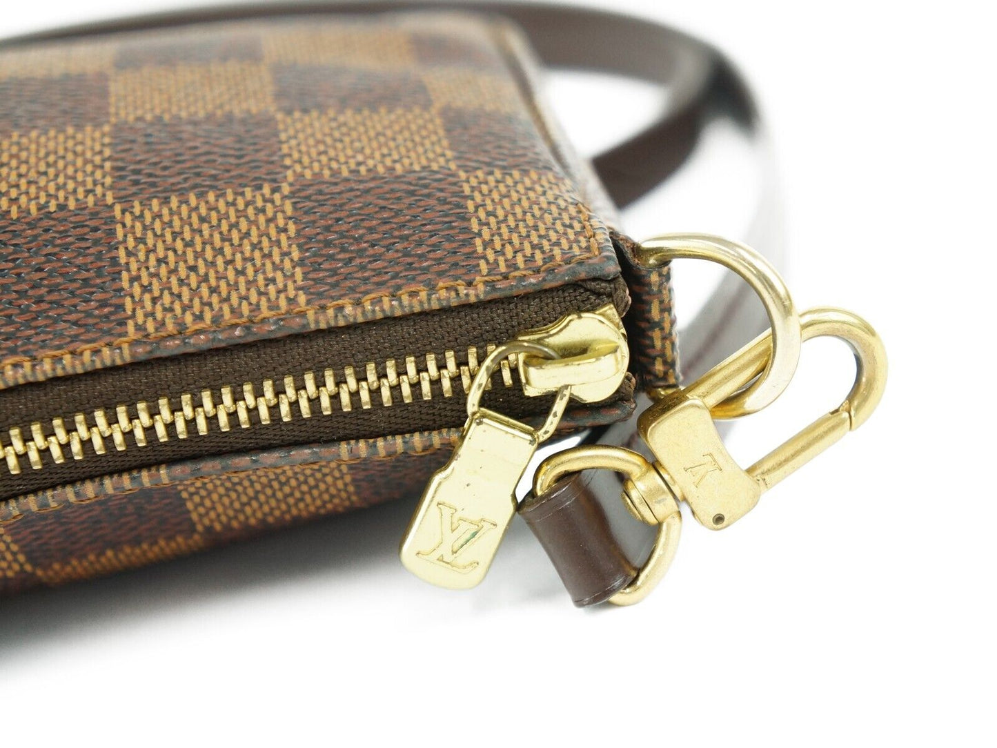 LOUIS VUITTON Damier Ebene Mini Pochette Accessories Crossbody Shoulder Bag